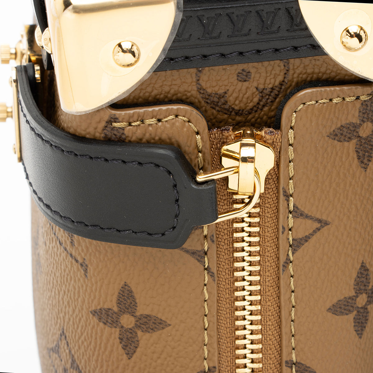 Louis Vuitton Reverse Monogram Canvas Side Trunk PM Shoulder Bag