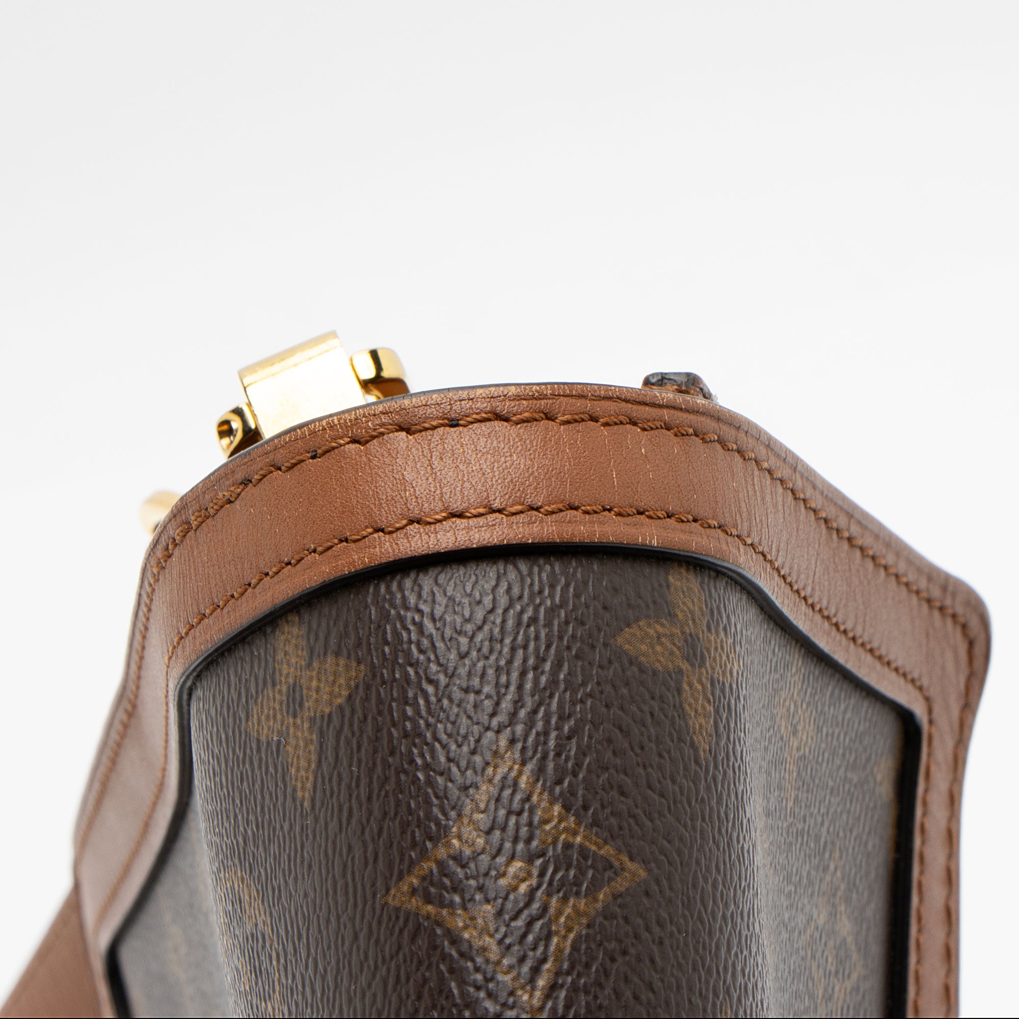 Louis Vuitton Reverse Monogram Dauphine MM Shoulder Bag (SHF-gLxrYk)