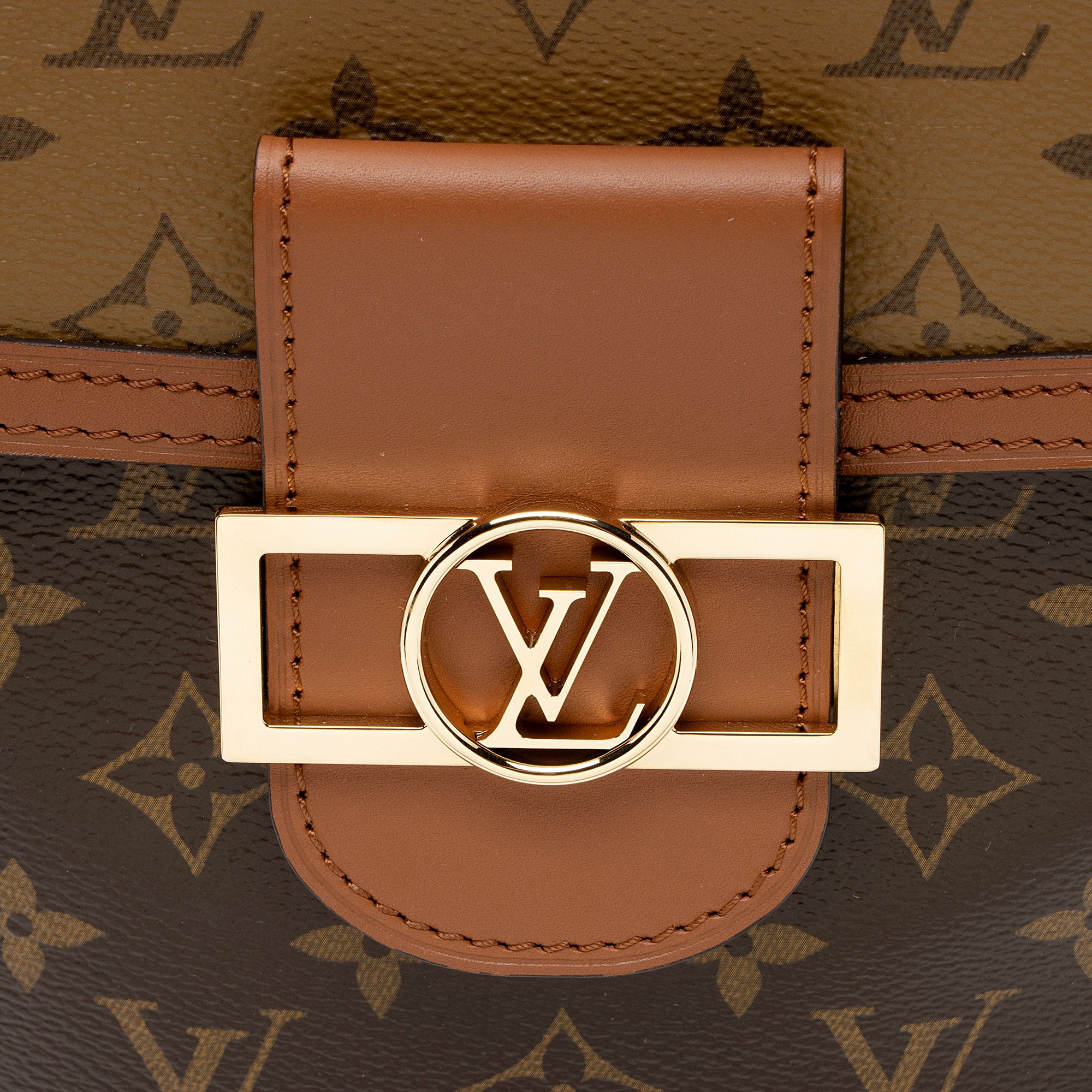 Louis Vuitton Reverse Monogram Dauphine PM Backpack (SHF-3cjagj)