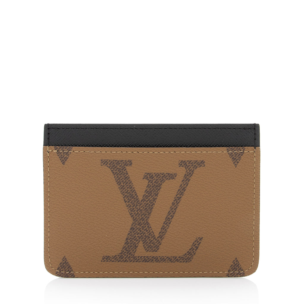 Louis Vuitton Reverse Monogram LV Side-Up Card Holder (SHF-qf7PYZ