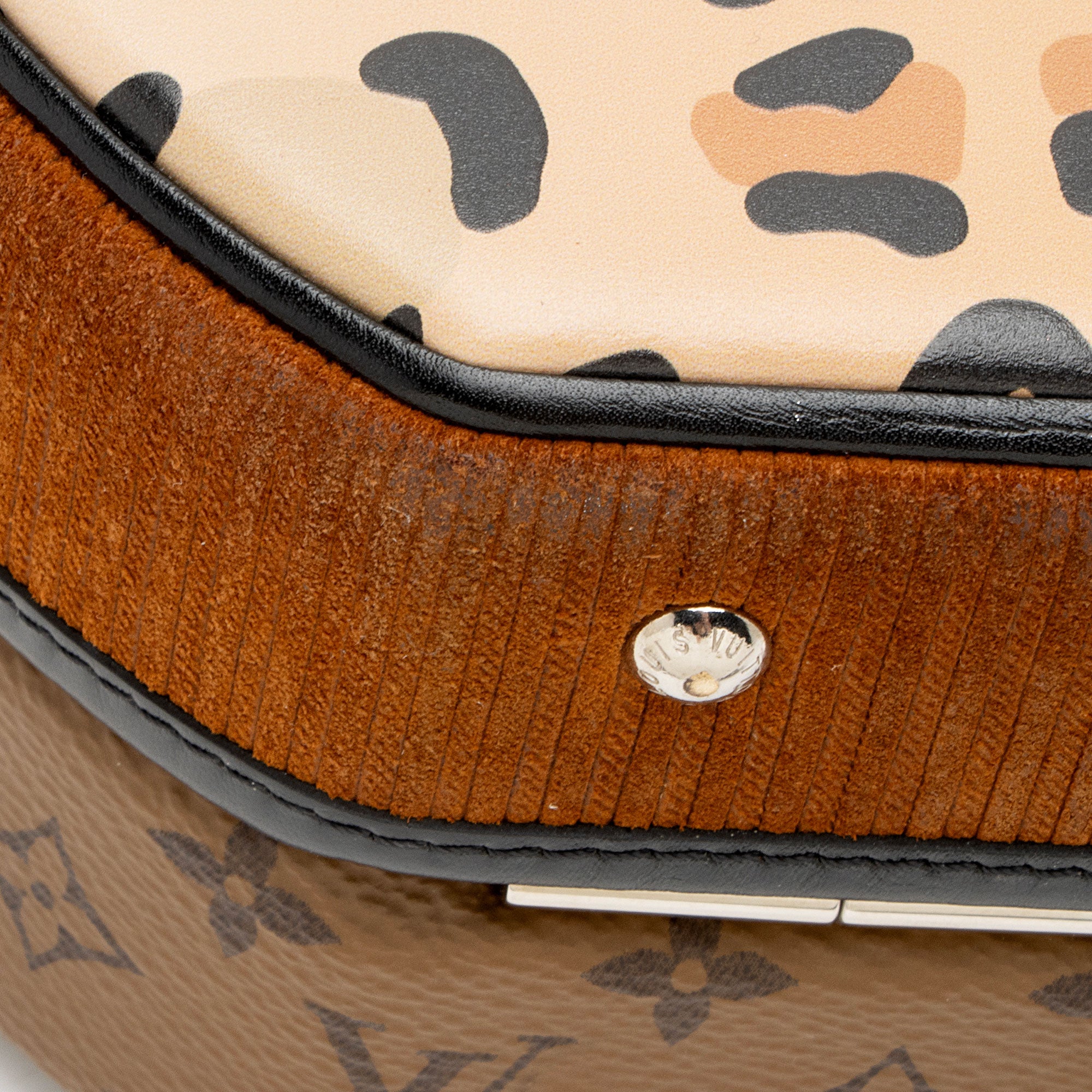 Louis Vuitton Reverse Monogram Leopard Petite Boite Chapeau Shoulder Bag