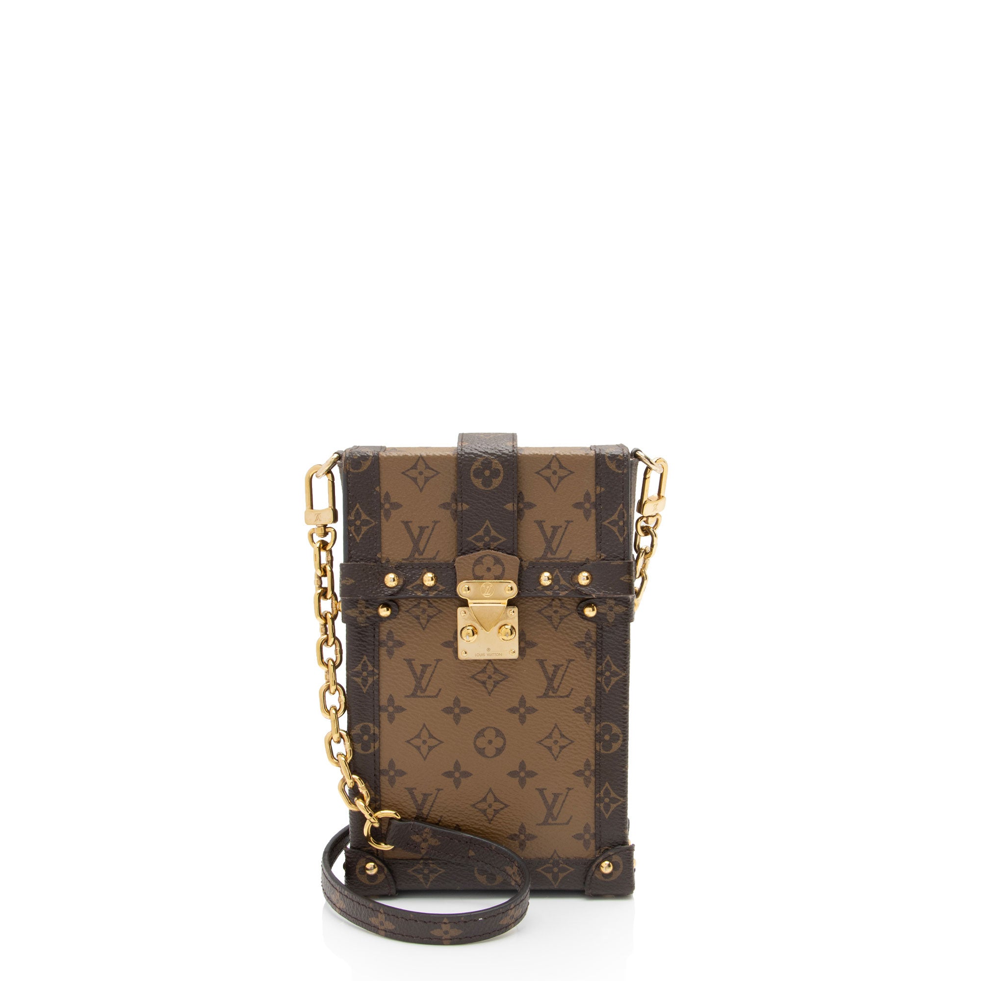 Louis Vuitton Reverse Monogram Pochette Trunk Vertical Shoulder Bag (SHF-xhzYvZ)