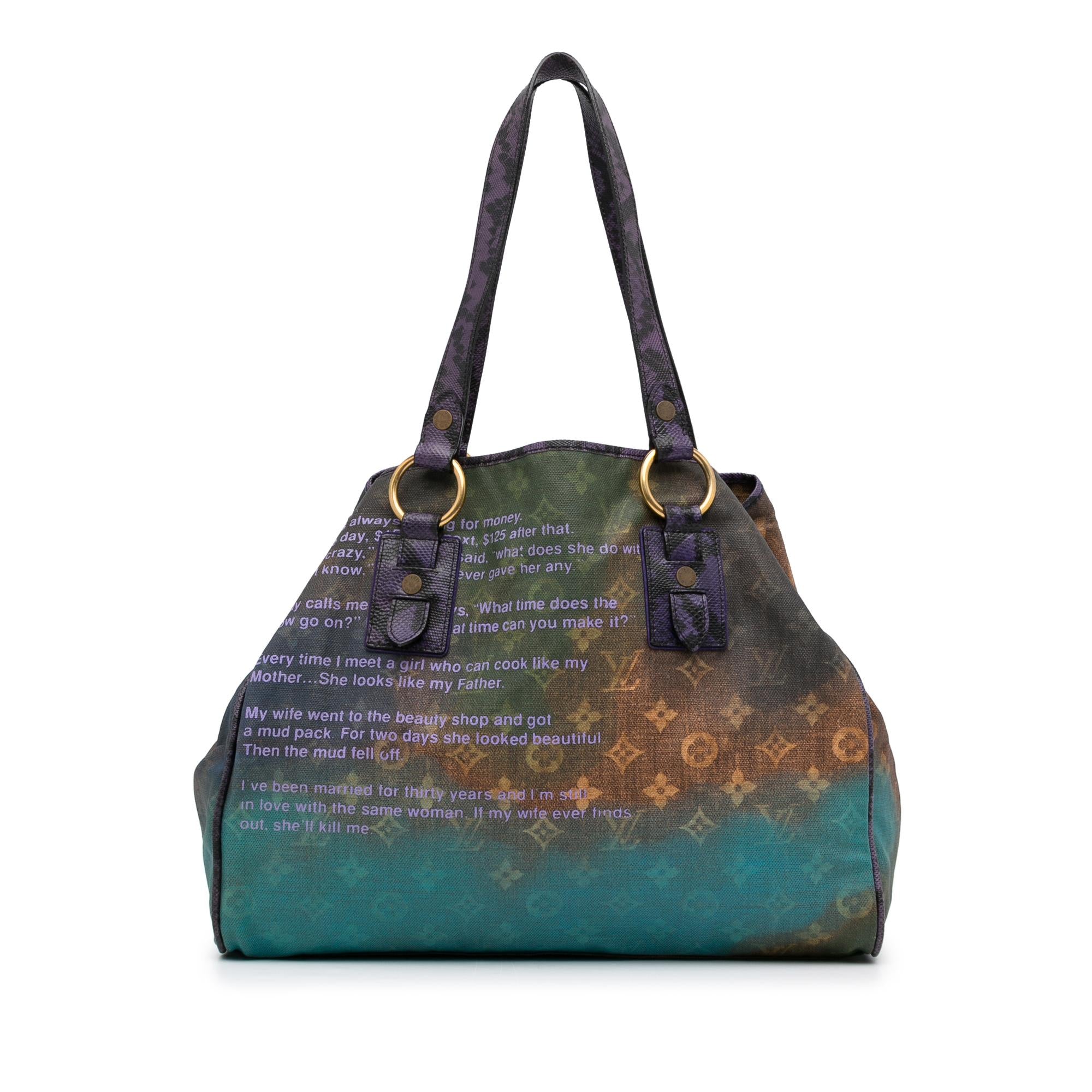 Louis Vuitton Richard Prince Monogram Heartbreak Jokes Tote (SHG-awmcjt)