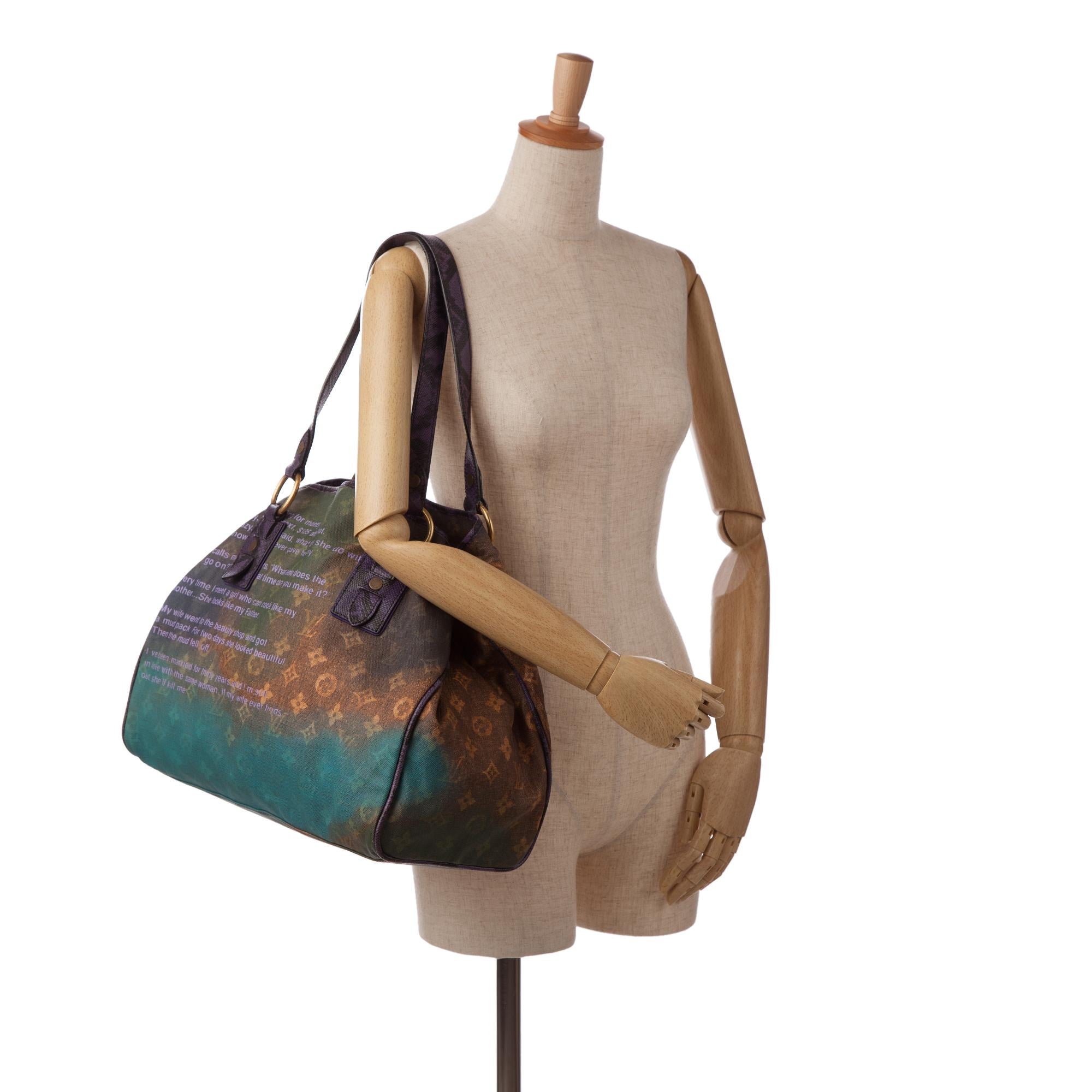 Louis Vuitton Richard Prince Monogram Heartbreak Jokes Tote (SHG-awmcjt)