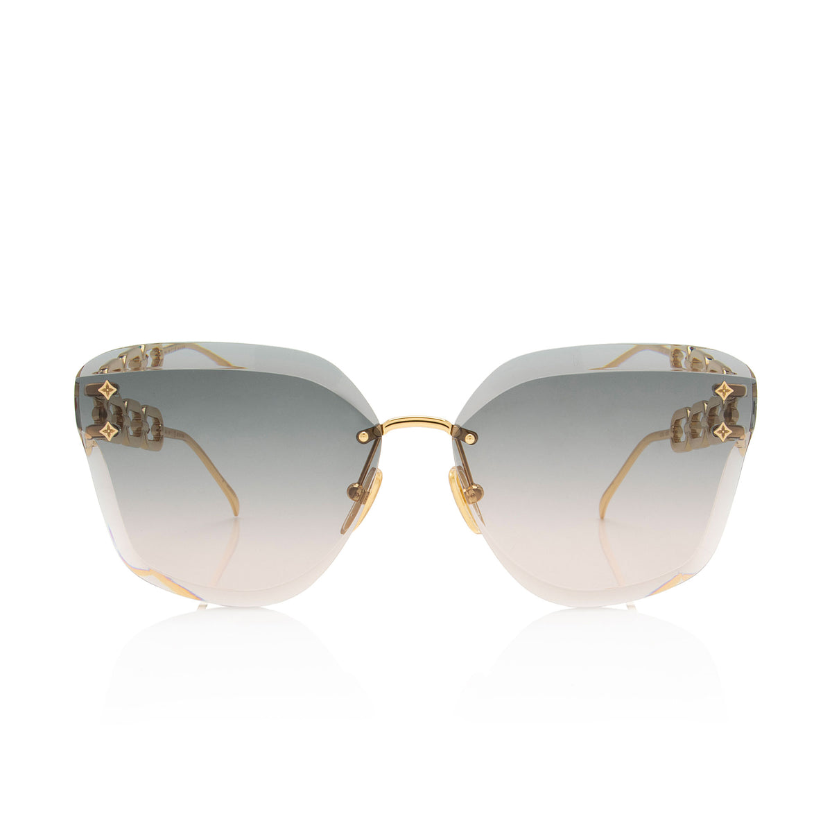 lv original cut edge rimless sunglasses lady Louis Vuitton Desmayo Rimless Sunglasses Z0051U 1776138  main image 2