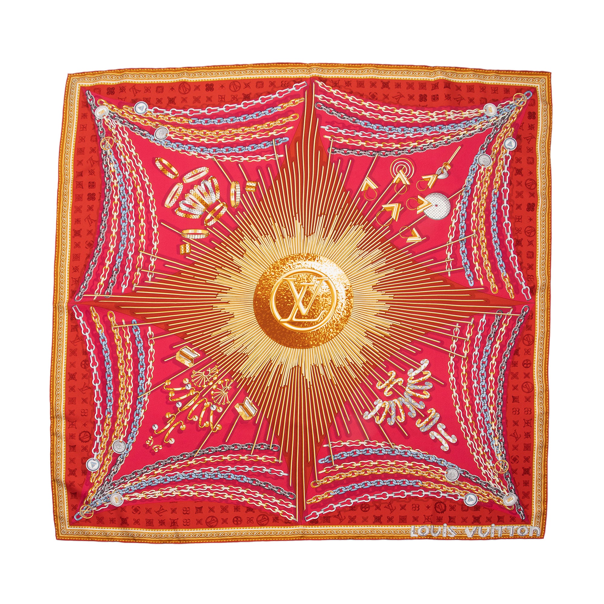 Louis Vuitton Silk Carres Jean Vendome 90cm Scarf (SHF-YIuPjB)