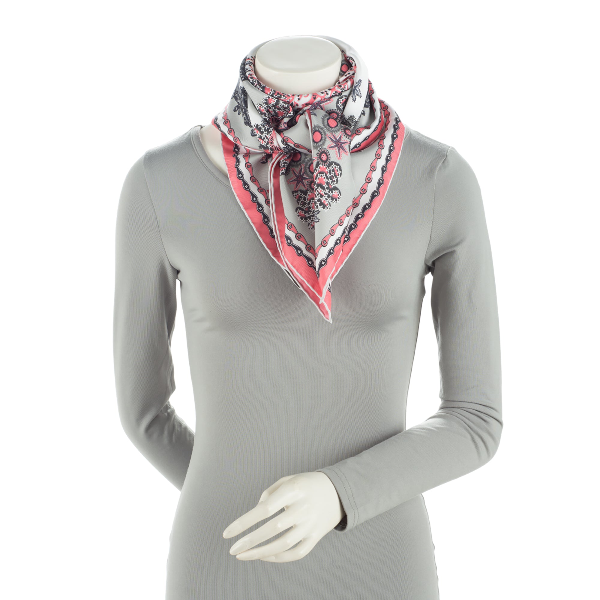 Louis Vuitton Silk Fleur de Coral Reef 90cm Scarf (SHF-oDcAWu)