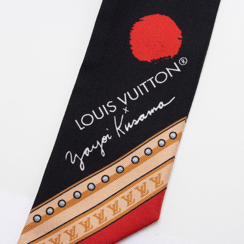 Louis Vuitton Silk Kusama Painted Dots Monogram BB Bandeau Scarf (SHF-IfNKJT)