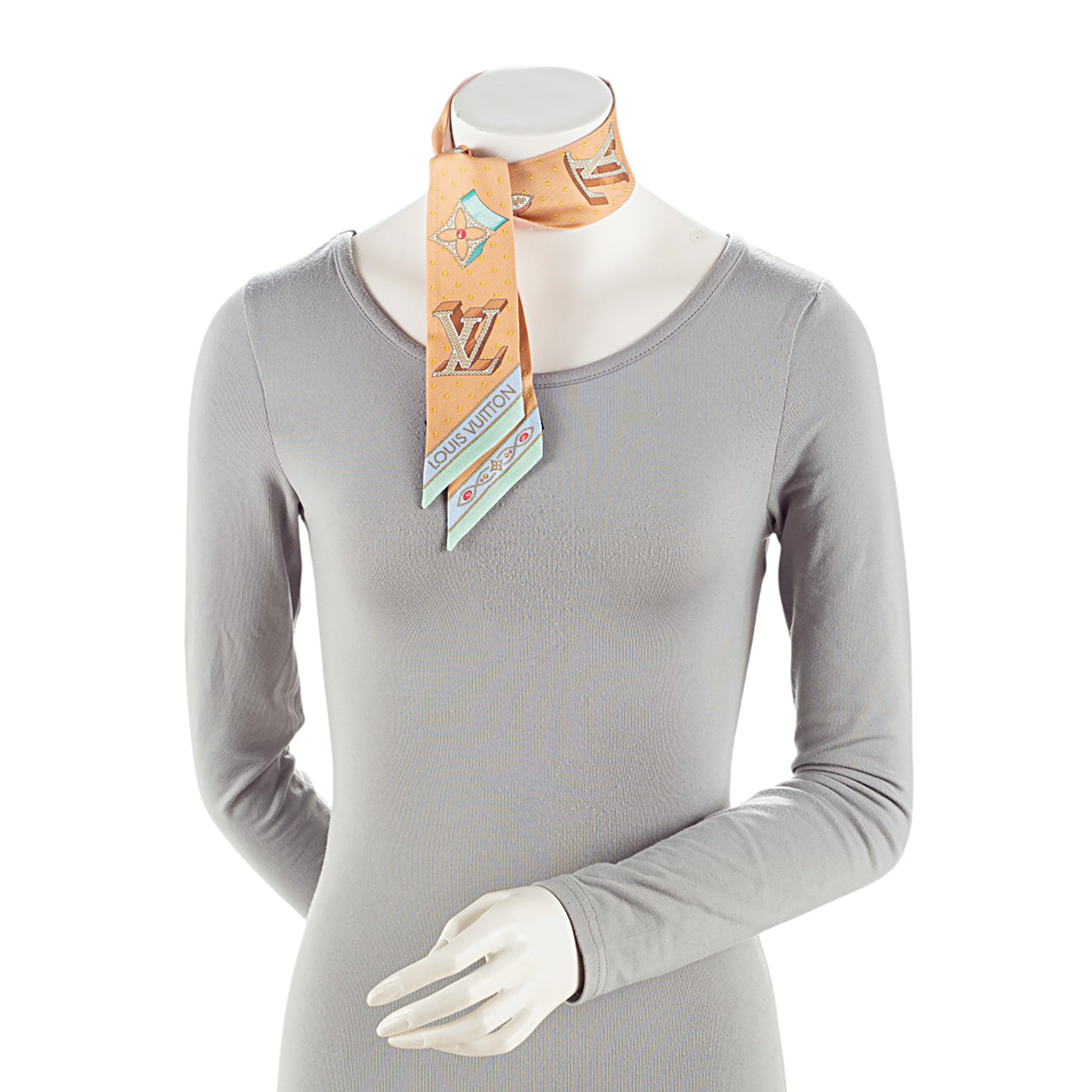 Louis Vuitton Silk LV Locks Bandeau Scarf