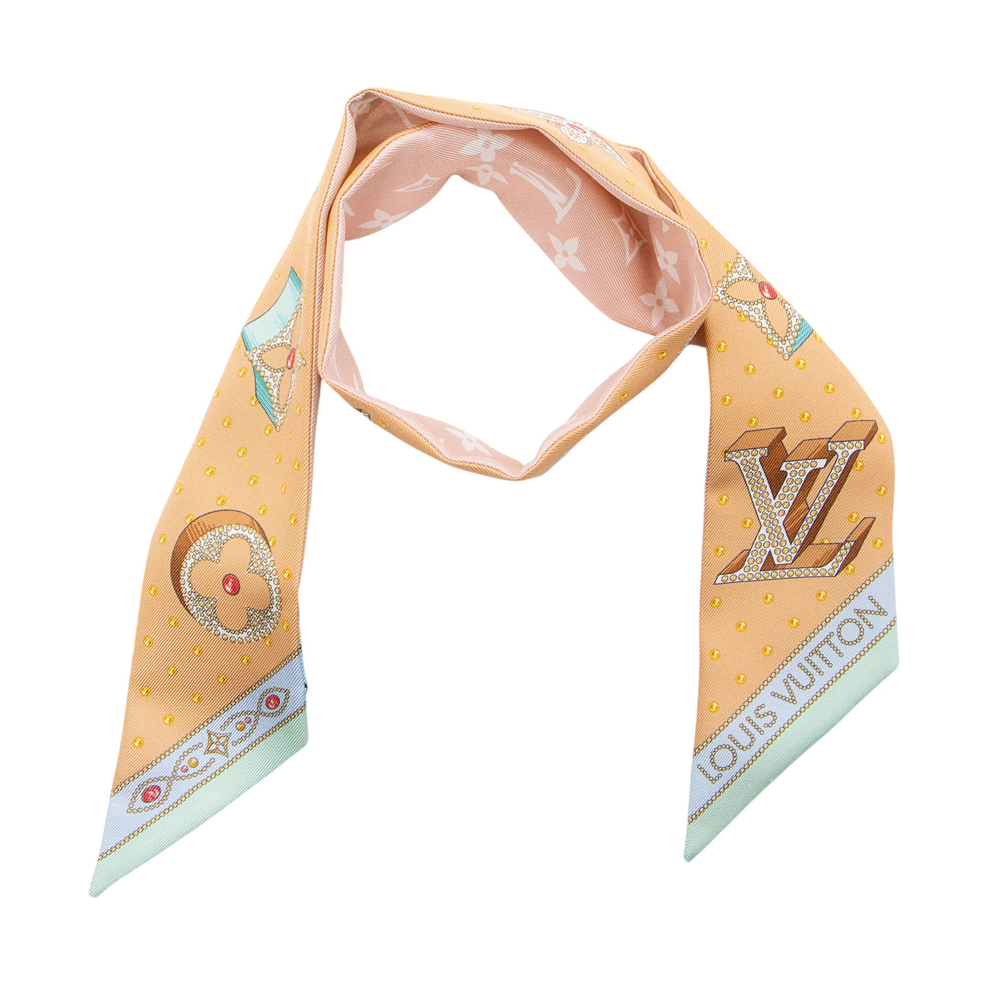 Louis Vuitton Silk LV Locks Bandeau Scarf