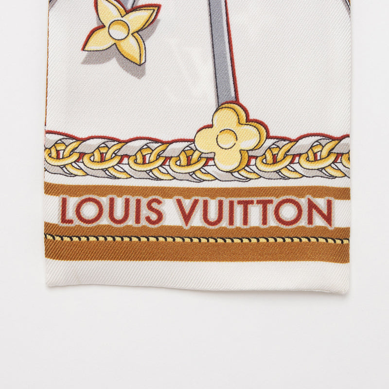 Louis Vuitton Silk Mix and Straps Bandeau Scarf (SHF-aSOTp4)