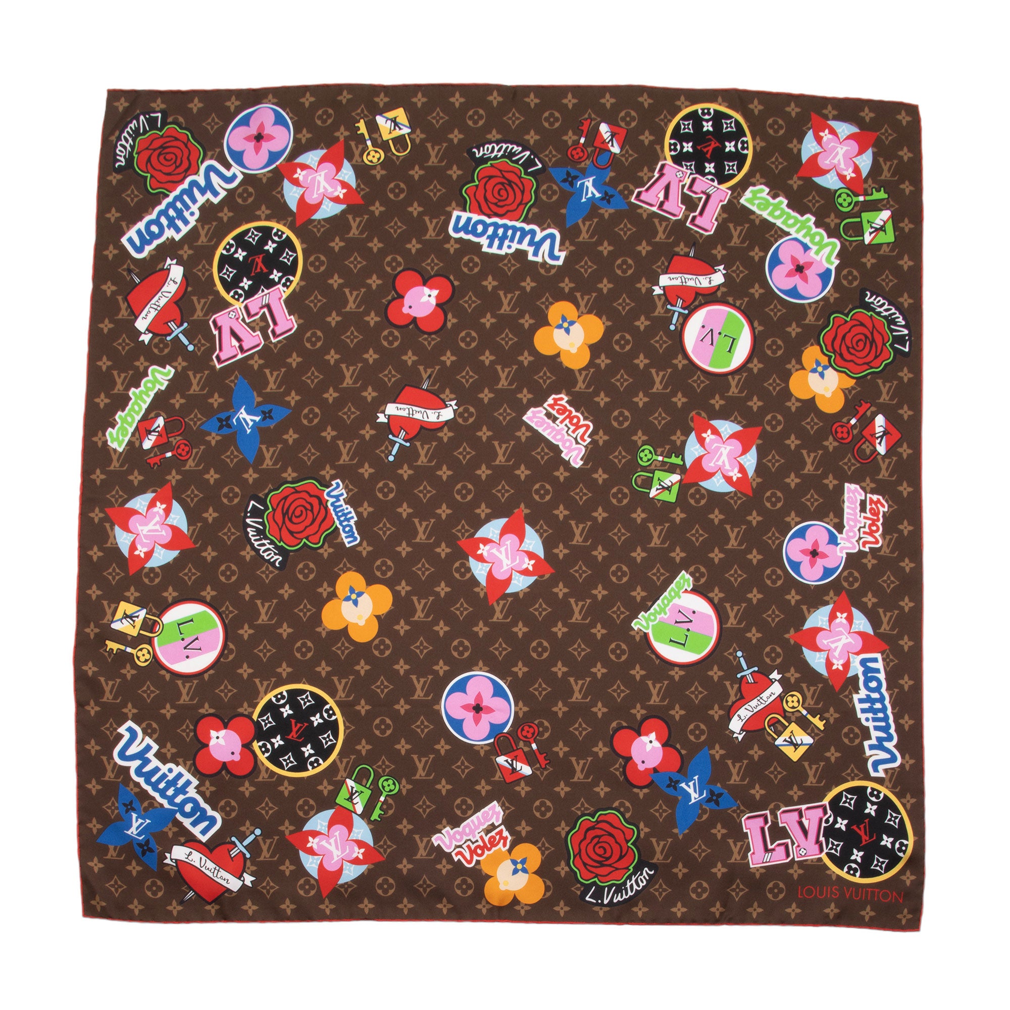 限定お買い得商品 Louis Vuitton Silk Monogram LV Stories 70cm Scarf (SHF-Tnq3Op) 小物