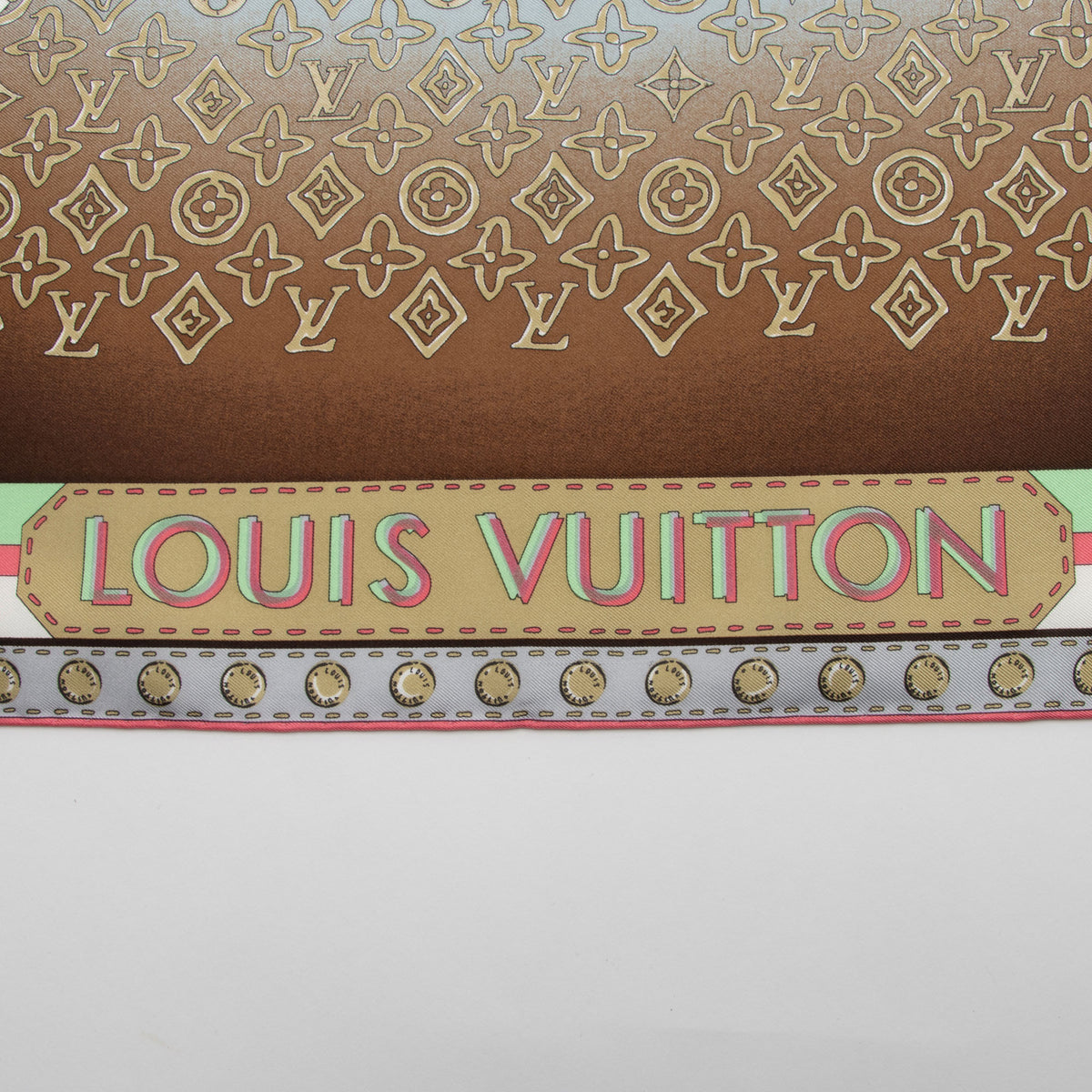 Louis Vuitton Silk Monogram Map 90cm Scarf