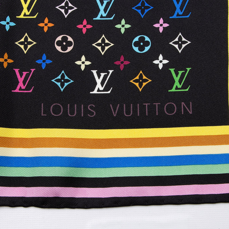 Louis Vuitton Silk Monogram Multicolore 70cm Scarf (SHF-Tkn0DW)