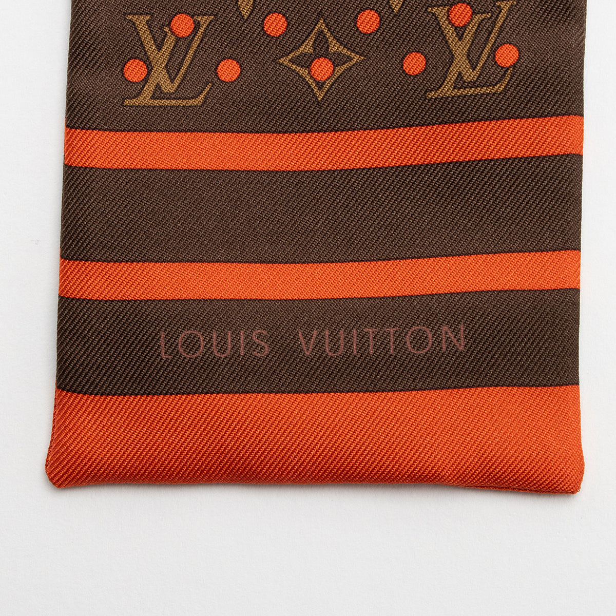 Louis Vuitton Silk Monogram Perforated Bandeau Scarf
