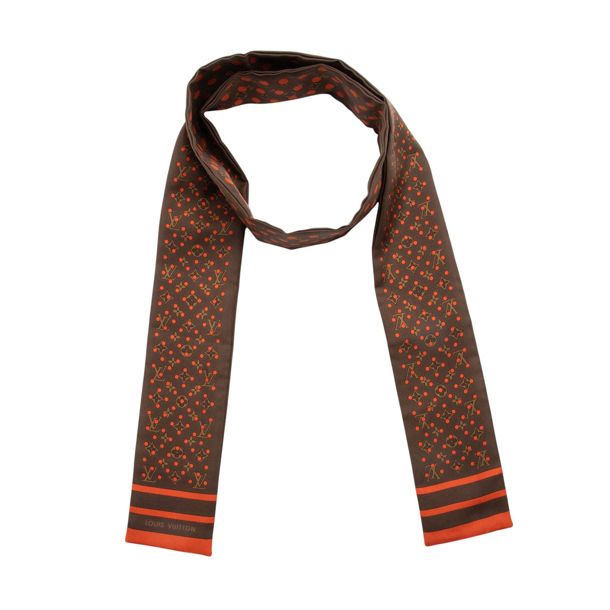 Louis Vuitton Silk Monogram Perforated Bandeau Scarf