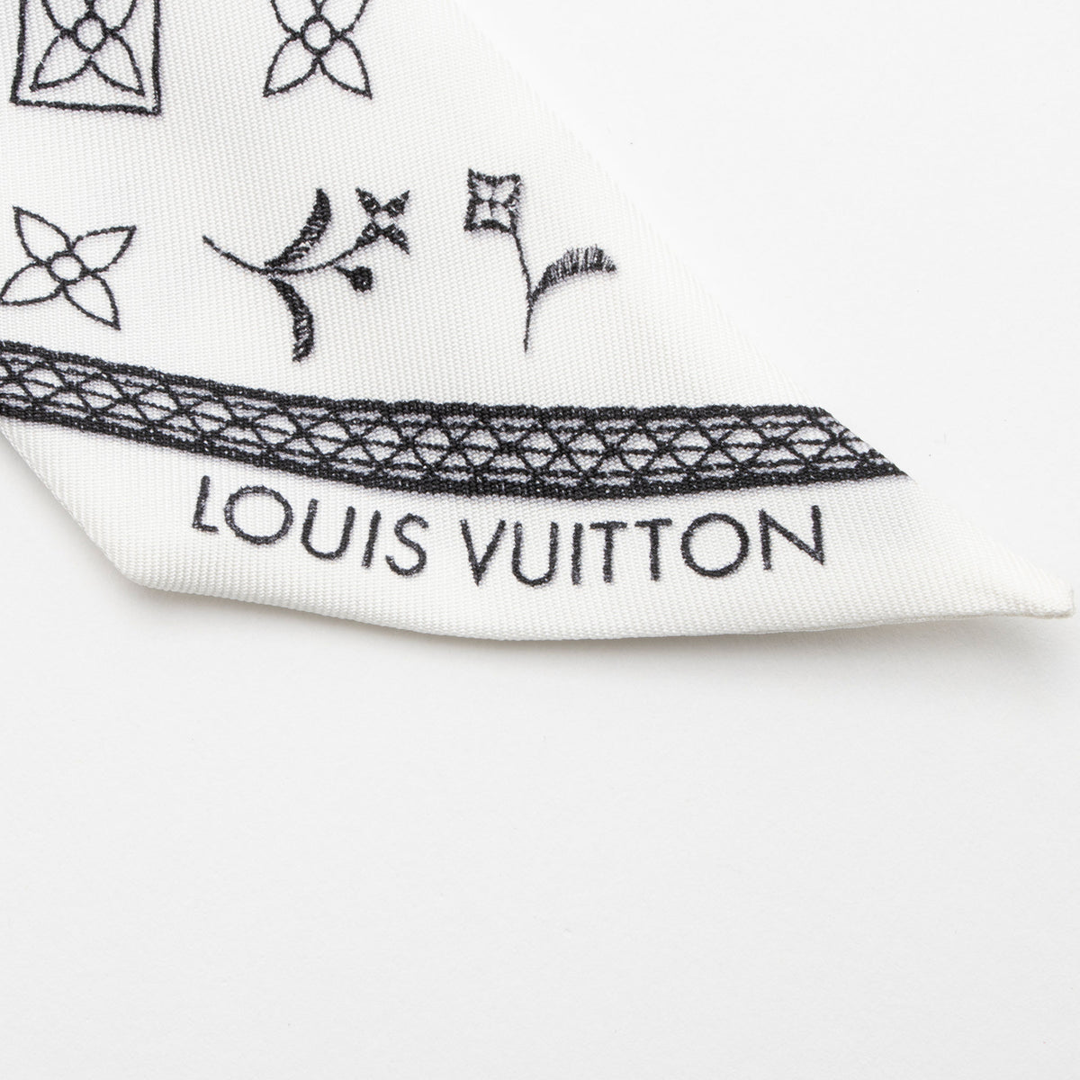 Louis Vuitton Silk Monogram Romance BB Bandeau Scarf
