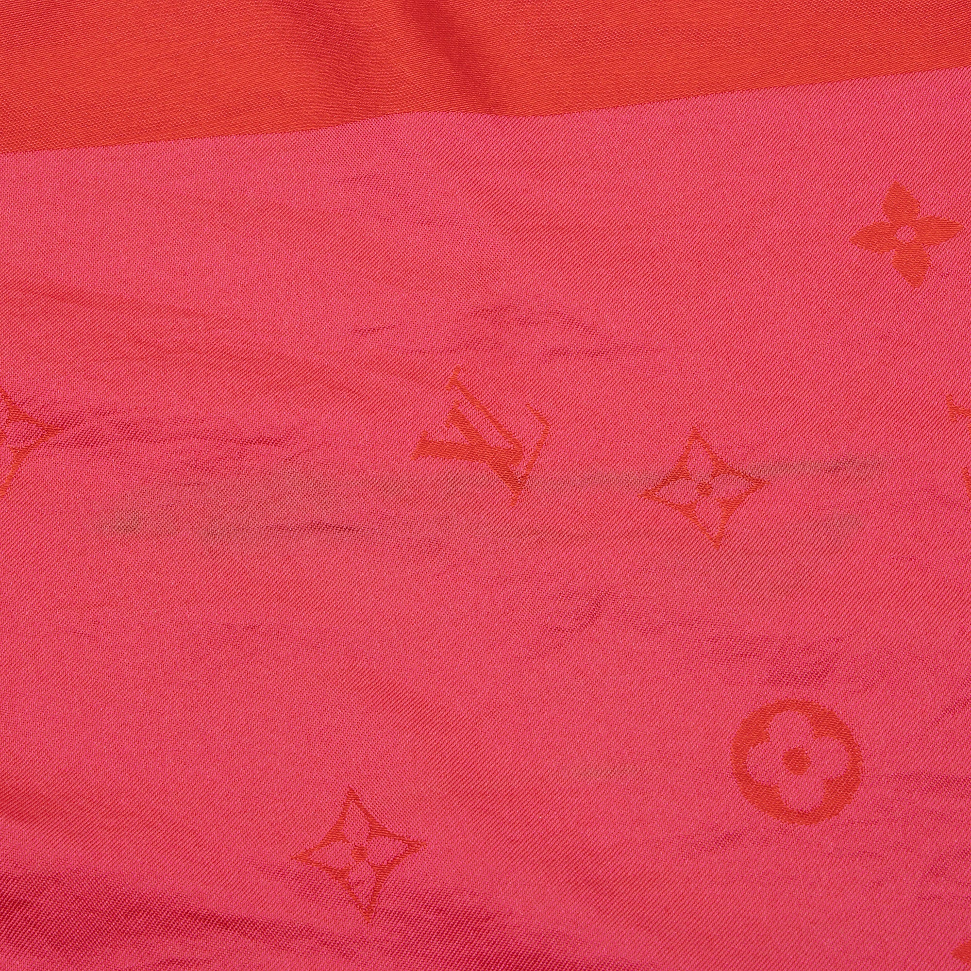 Louis Vuitton Silk Monogram Jacquard Scarf (SHF-yZv5eI)