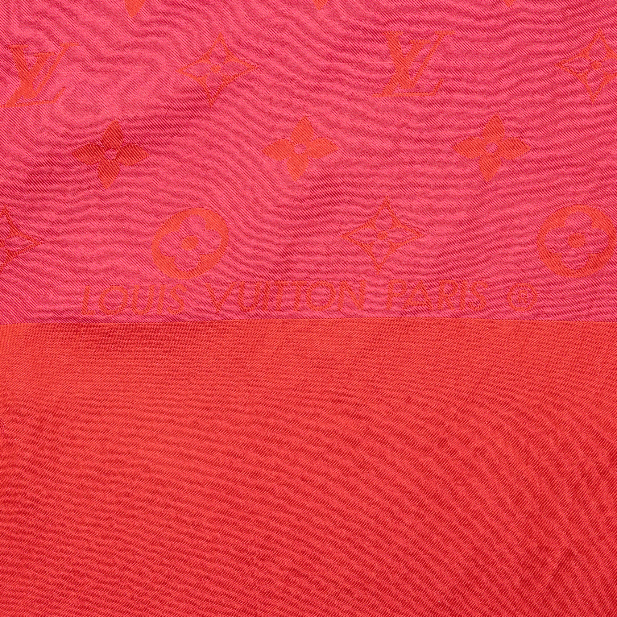 Louis Vuitton Silk Monogram Jacquard Scarf (SHF-yZv5eI)