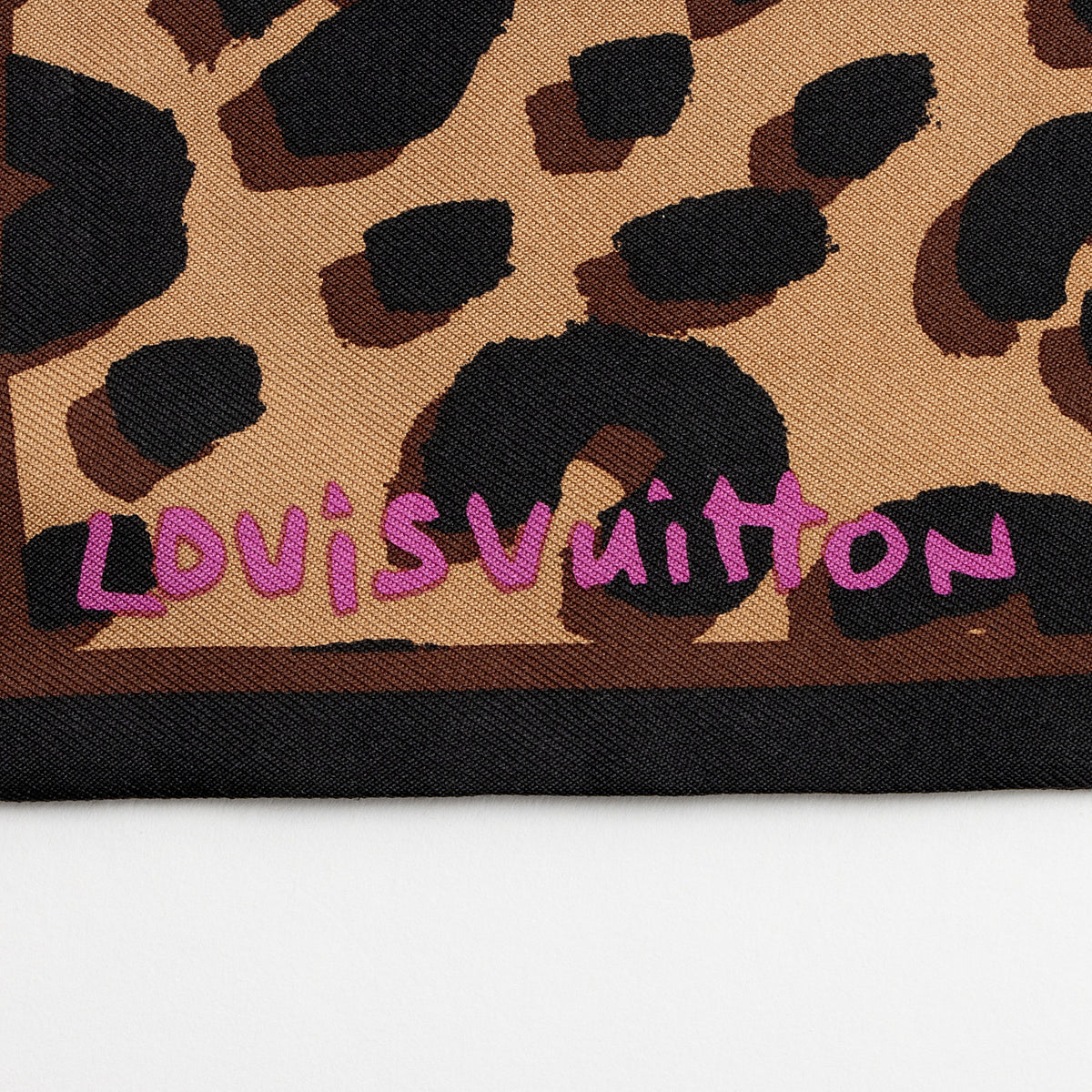 Louis Vuitton Silk Stephen Sprouse Monogram Leopard Bandeau Scarf