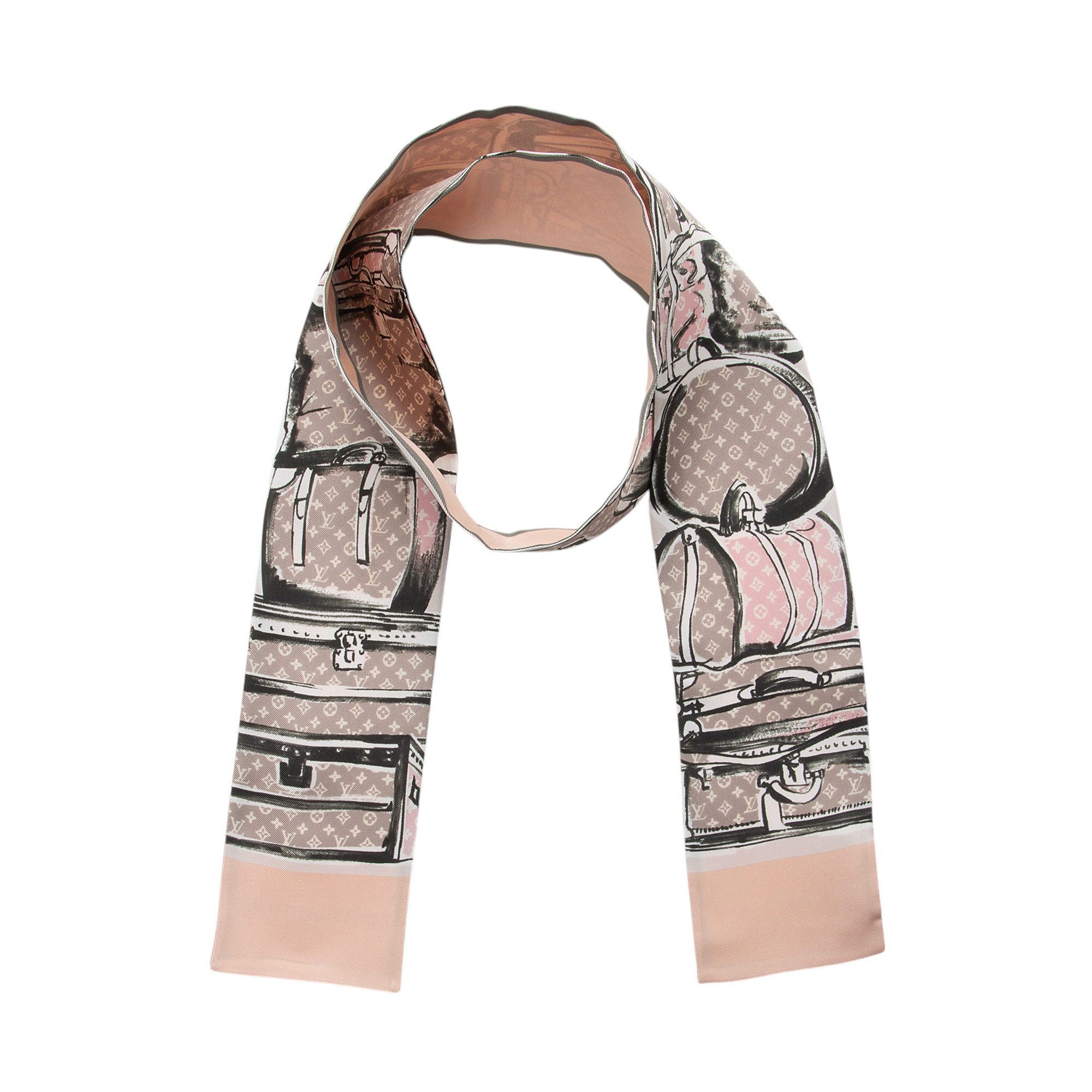 Louis Vuitton Silk Trunks Bandeau Scarf