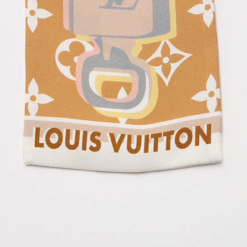 Louis Vuitton Silk Unlocked Monogram Bandeau Scarf (SHF-OSpG5y