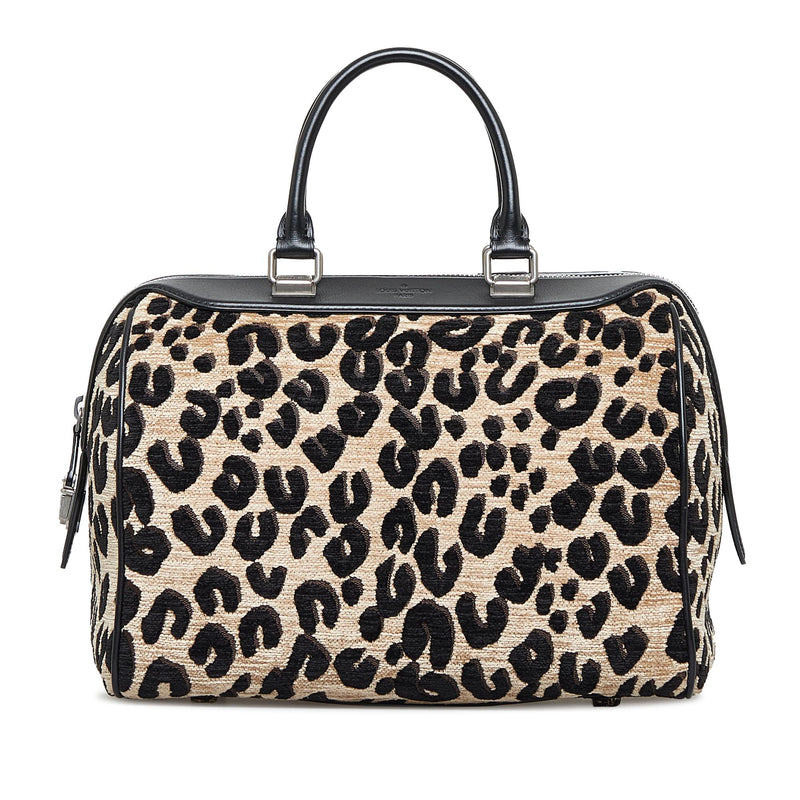 black louis vuitton bag with cheetah print