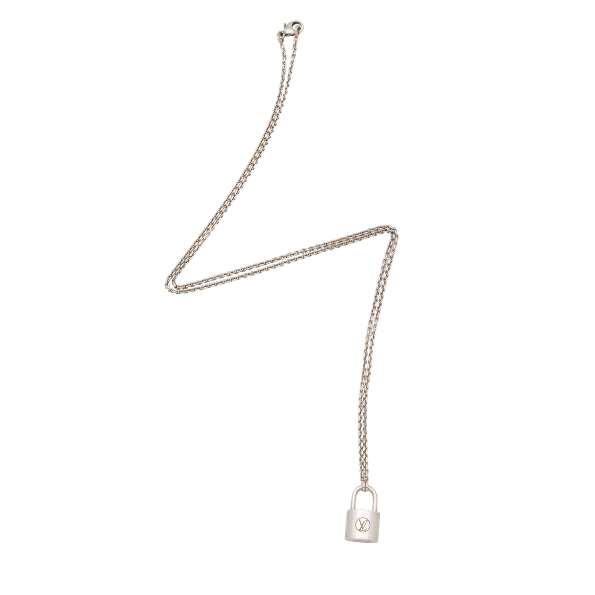 Louis Vuitton Sterling Silver Lockit for UNICEF Necklace