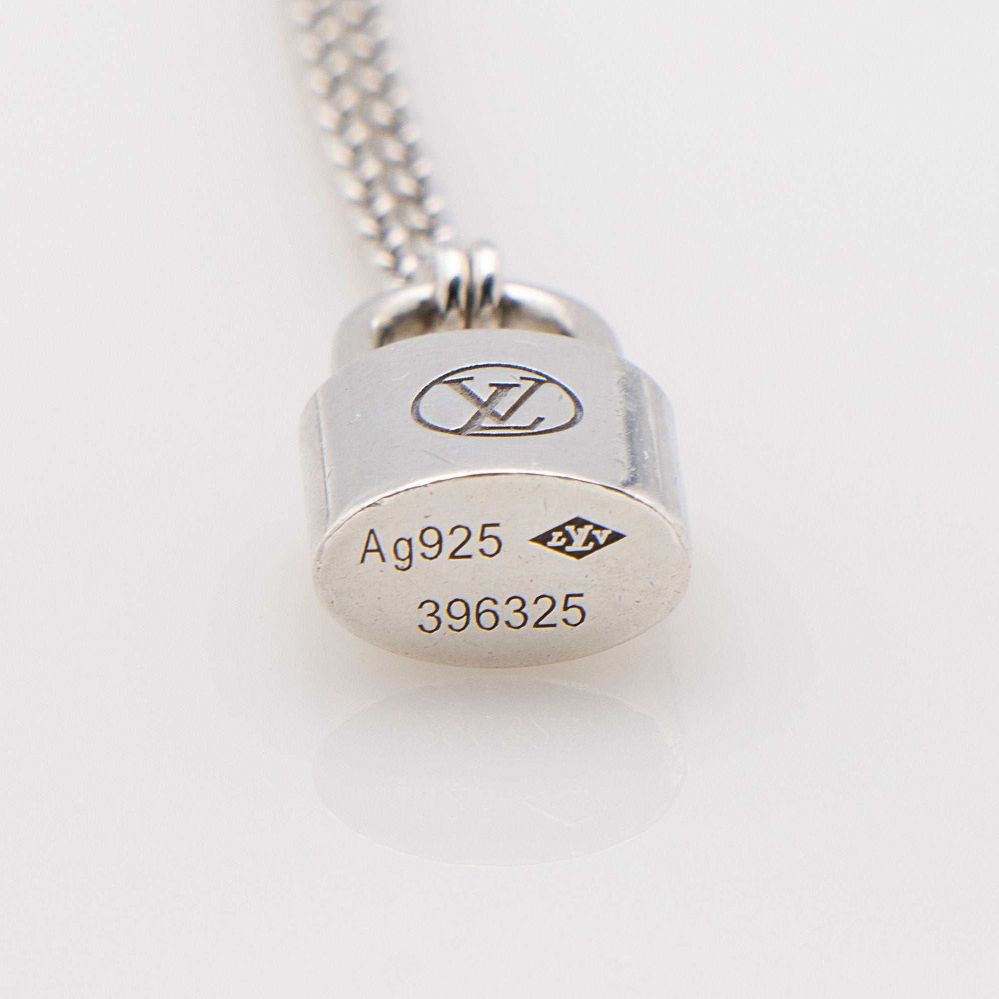 Louis Vuitton Sterling Silver Lockit for UNICEF Necklace