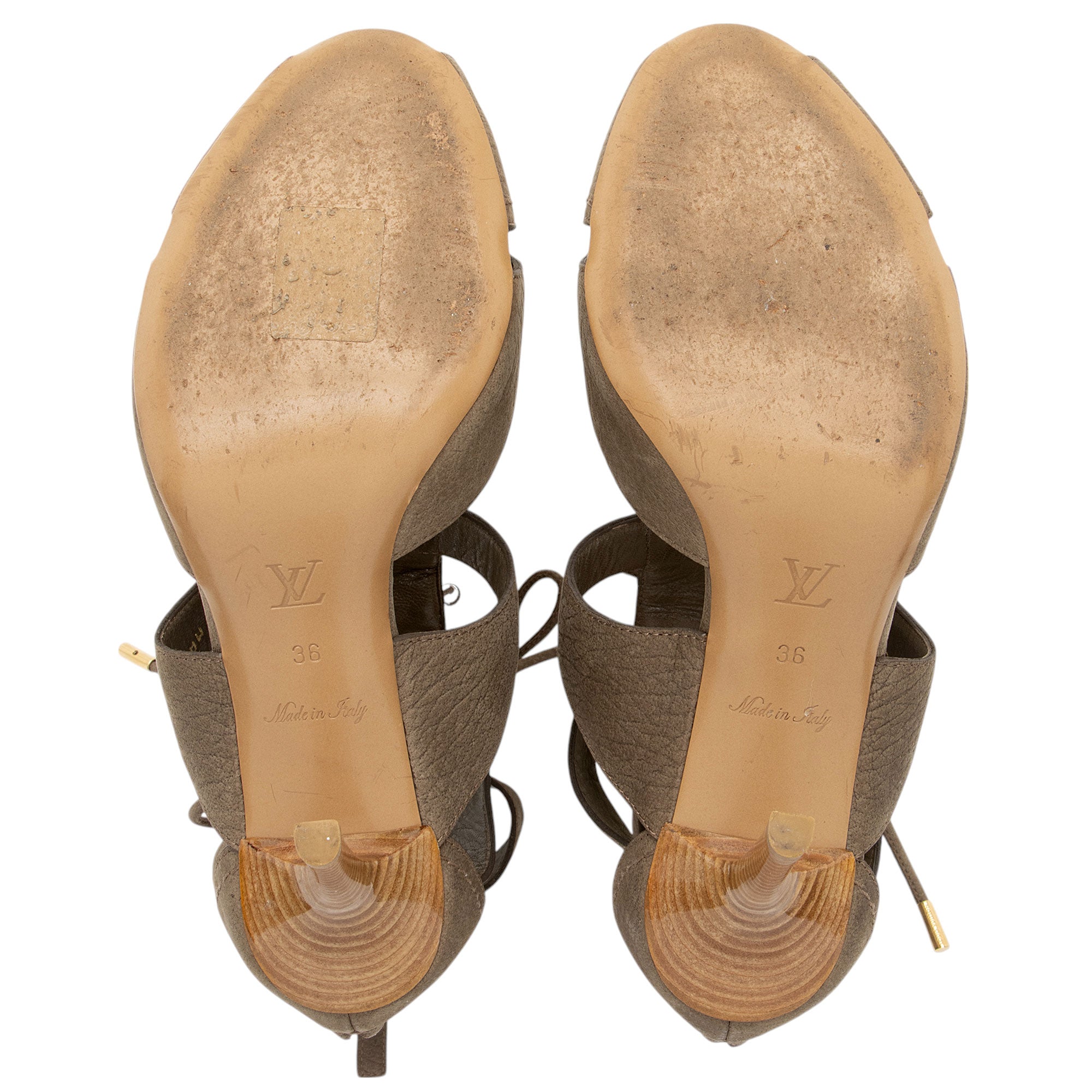 Louis Vuitton Suede Gladiator Sandals - Size 6 / 36