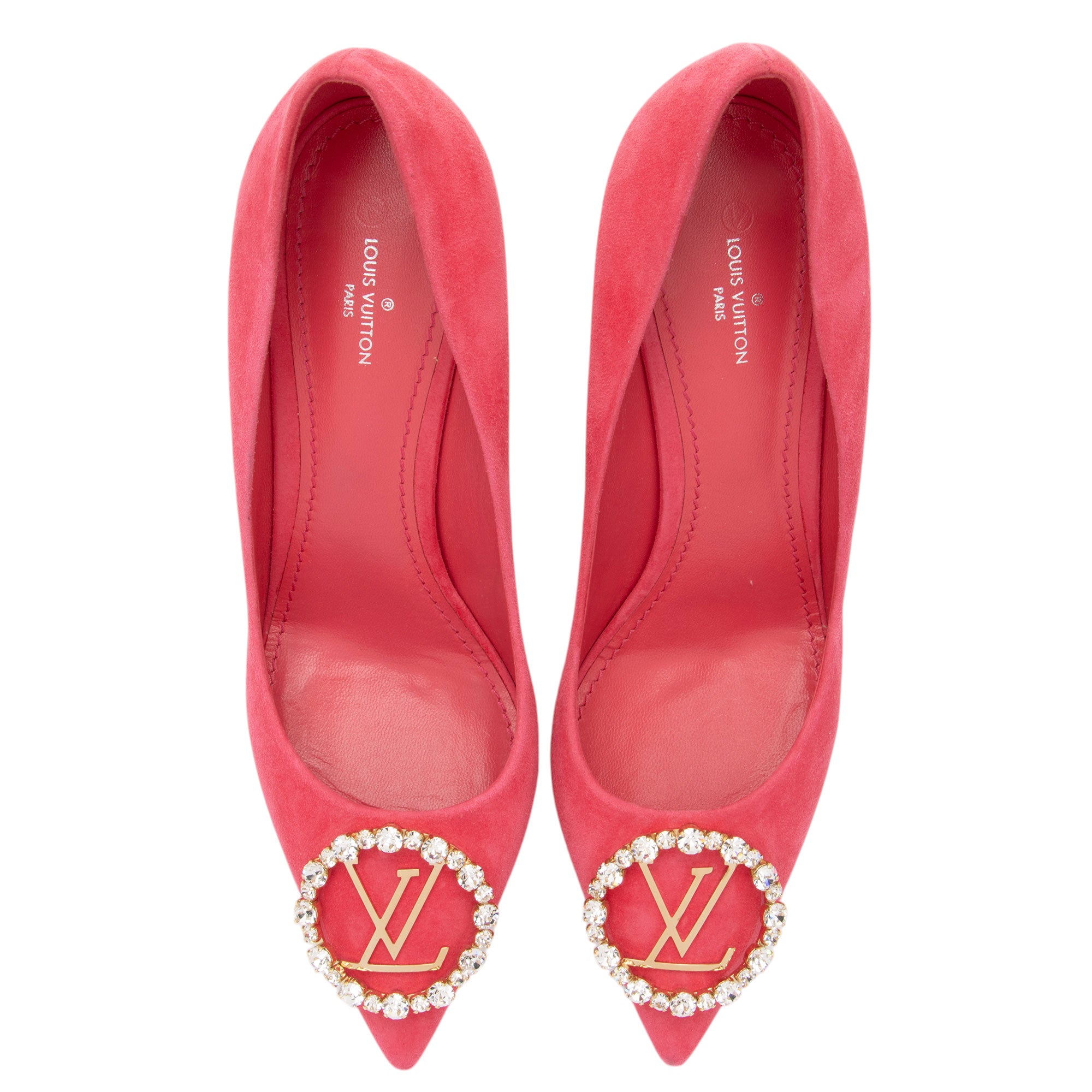 Louis Vuitton Suede Crystal Madeleine Pumps - Size 9 / 39