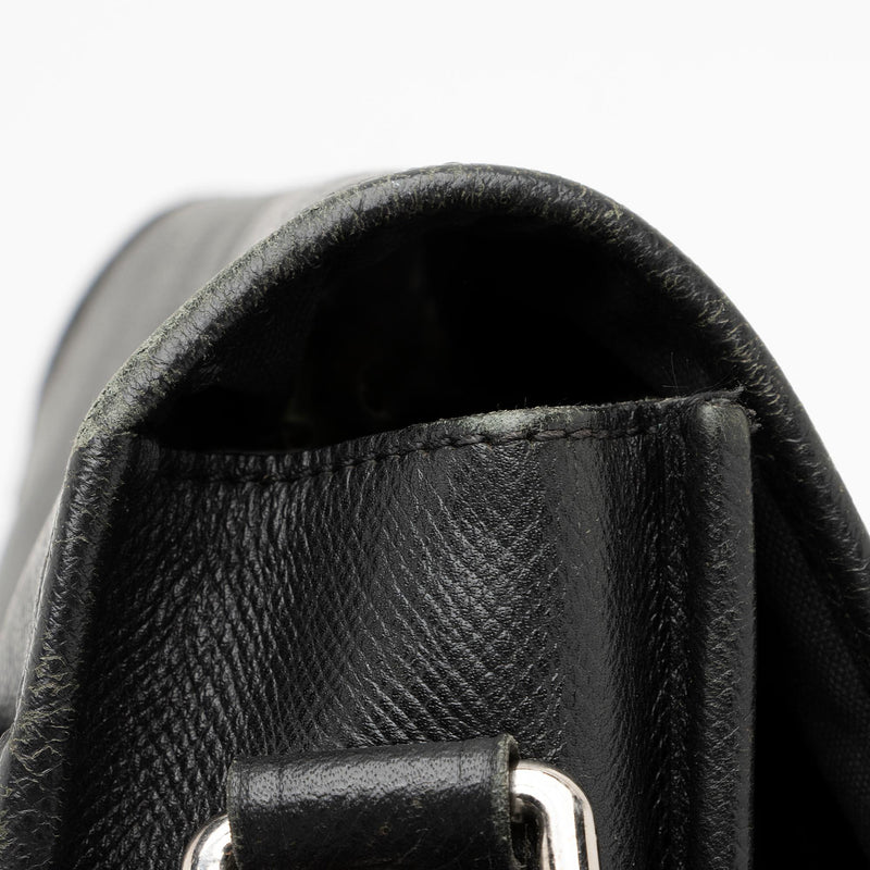 Louis Vuitton LOUIS VUITTON Diagonal Shoulder Bag Taiga New Flap