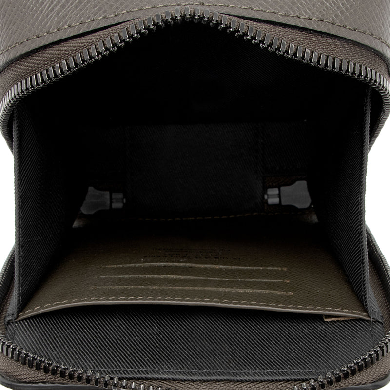 Louis Vuitton Taiga Leather Monogram Canvas Phone Box Crossbody Bag (SHF-tzlpri)