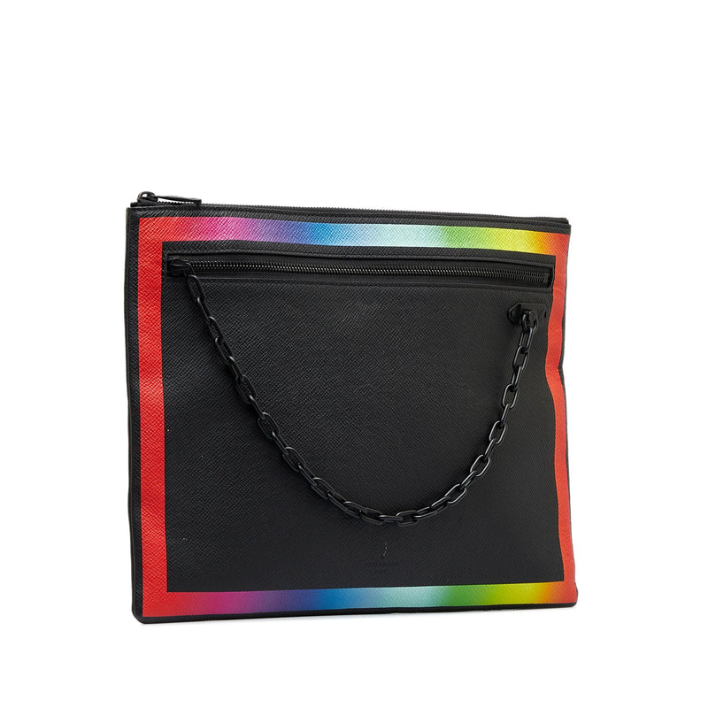 Louis Vuitton Taiga Rainbow Pochette A4 (SHG-StdqCP)