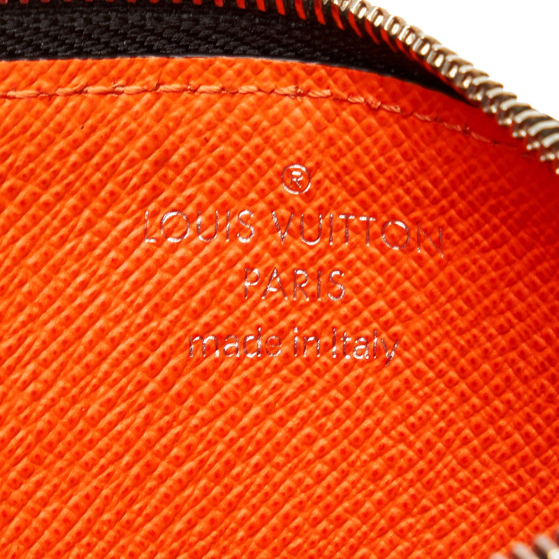 Louis Vuitton Coin Card Holder Monogram Taigarama Red 2424301