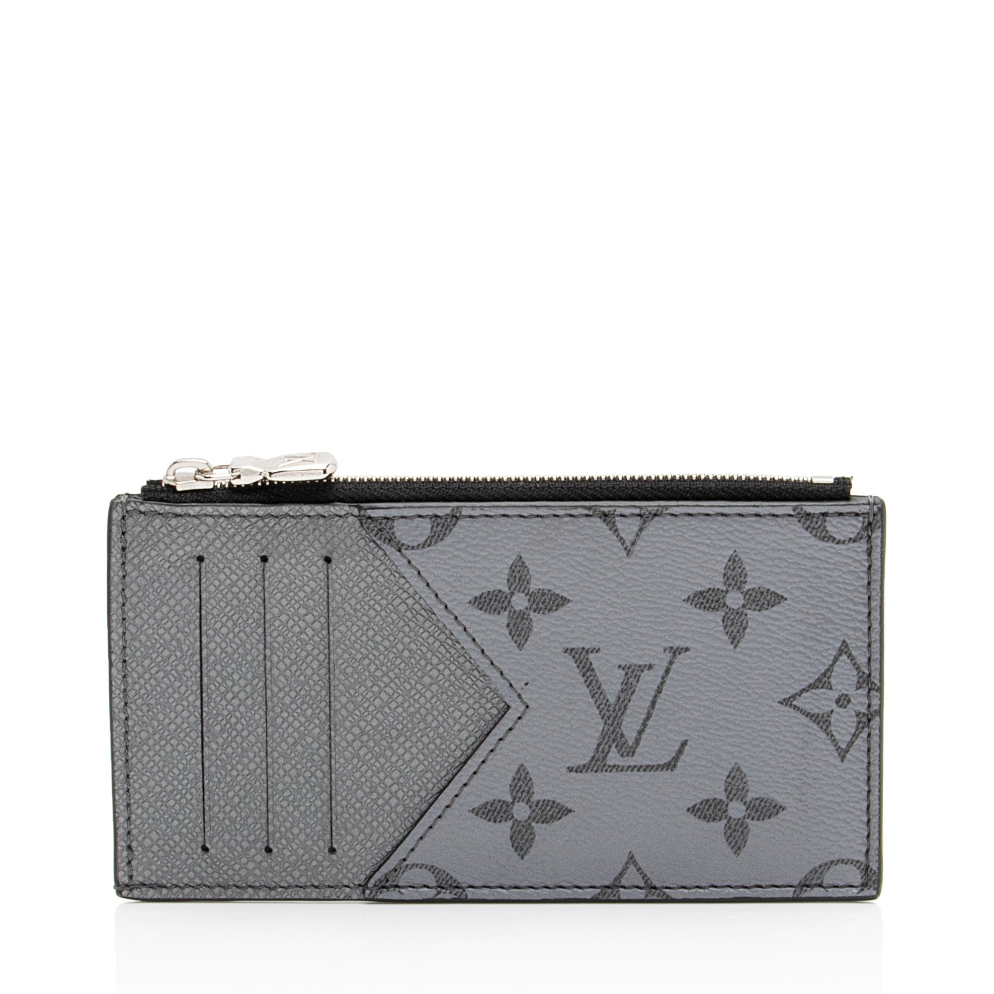 Louis Vuitton Taigarama Leather Coin Card Holder (SHF-5rQaXj)