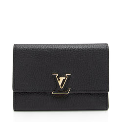 Louis Vuitton Taurillon Capucines Compact Wallet (SHF-8j7Ude)
