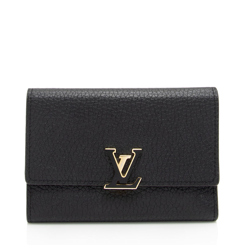 Louis Vuitton Taurillon Capucines Compact Wallet (SHF-8j7Ude)