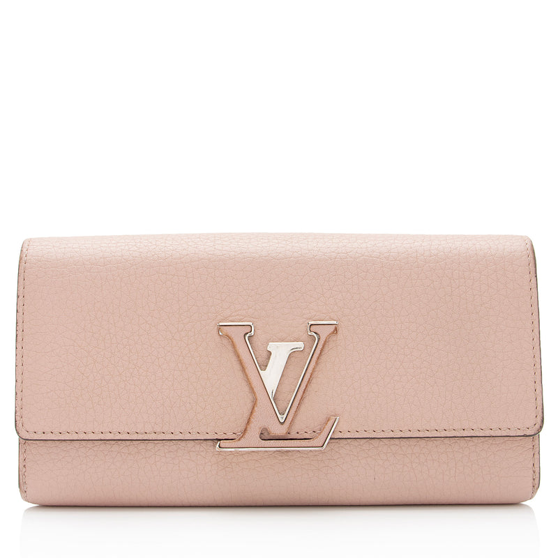 pink and brown lv wallet