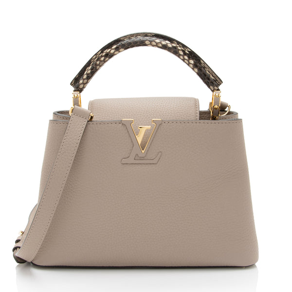 Louis Vuitton Taurillon Leather Python Capucines BB Bag (SHF-Pr9bYe)