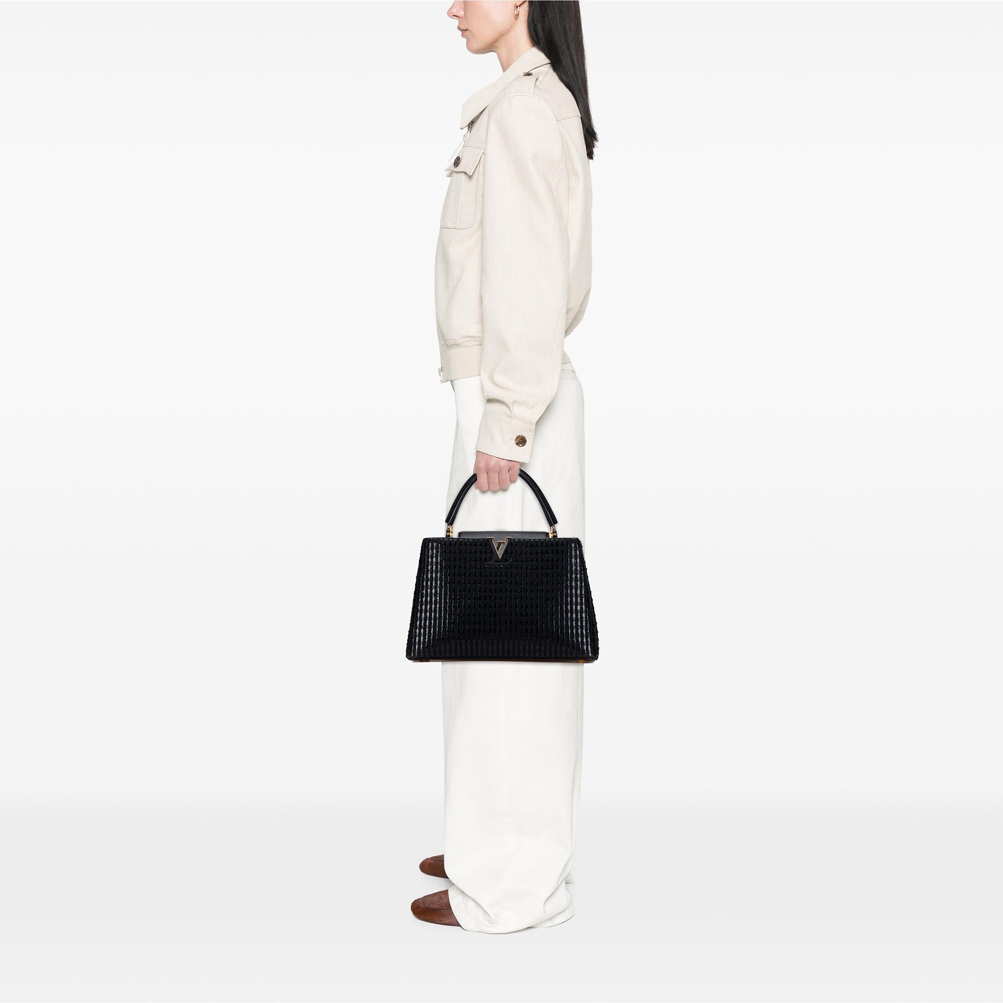 Louis Vuitton Tweed Capucines MM