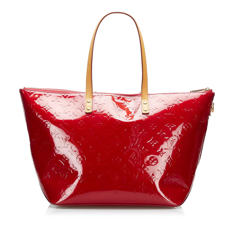 Bellevue patent leather handbag Louis Vuitton Red in Patent