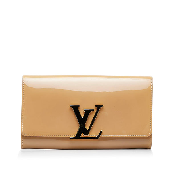 Louis Vuitton Black Vernice Louise GM Clutch Bag