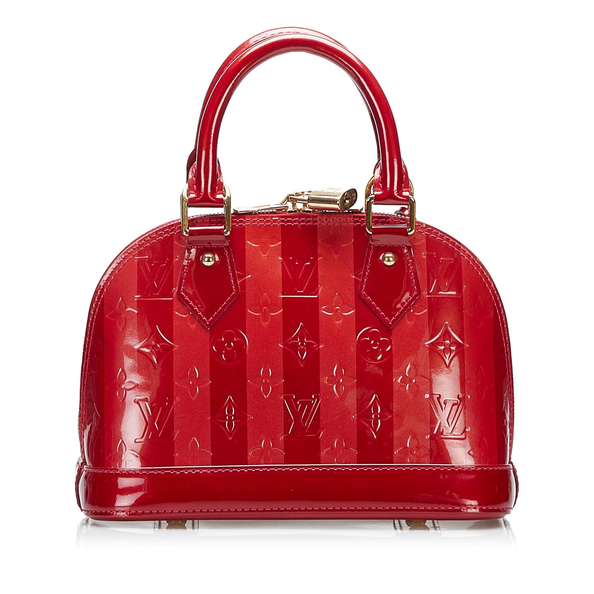 Louis Vuitton Vernis Rayures Alma BB (SHG-0Gjotx)