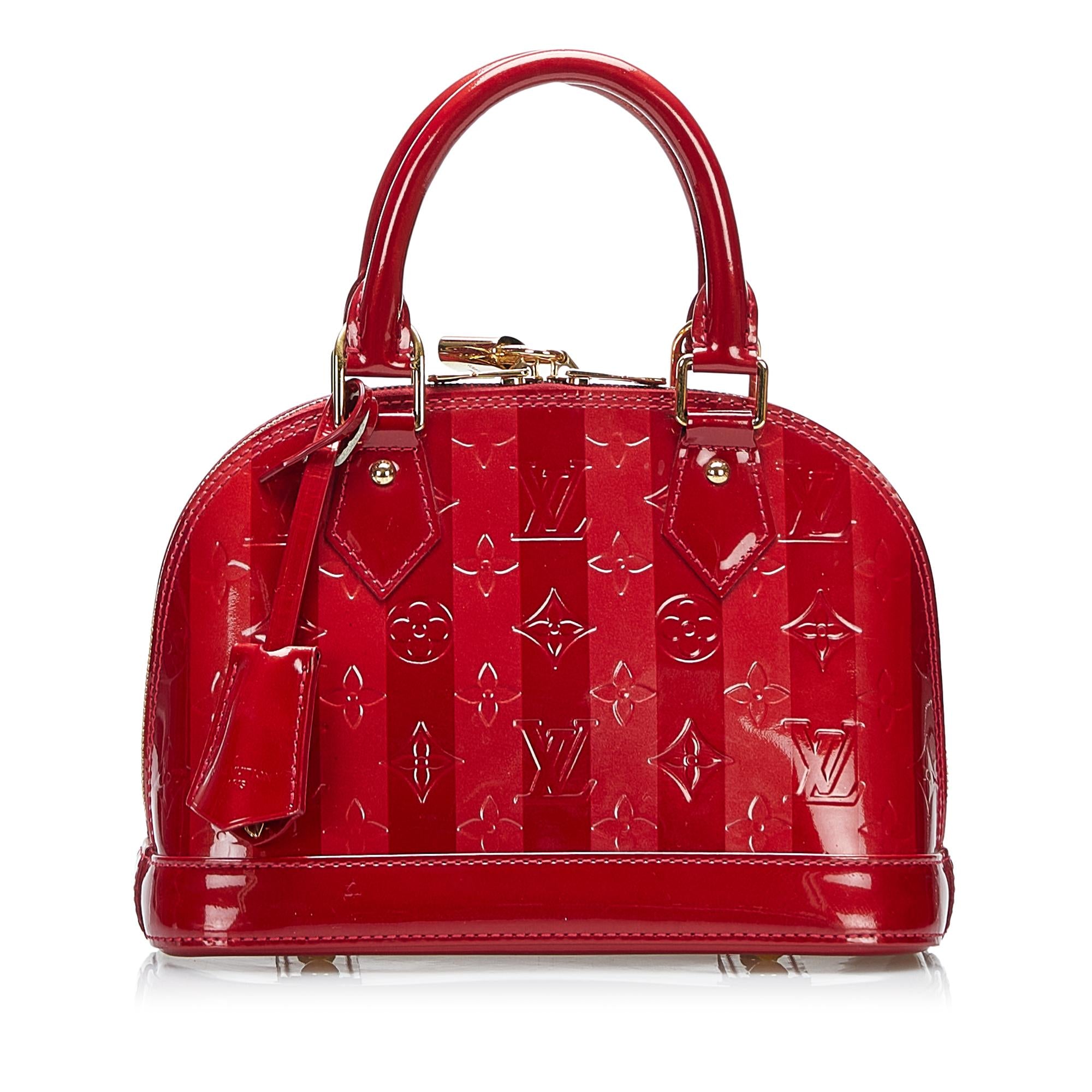 Louis Vuitton Vernis Rayures Alma BB (SHG-0Gjotx)