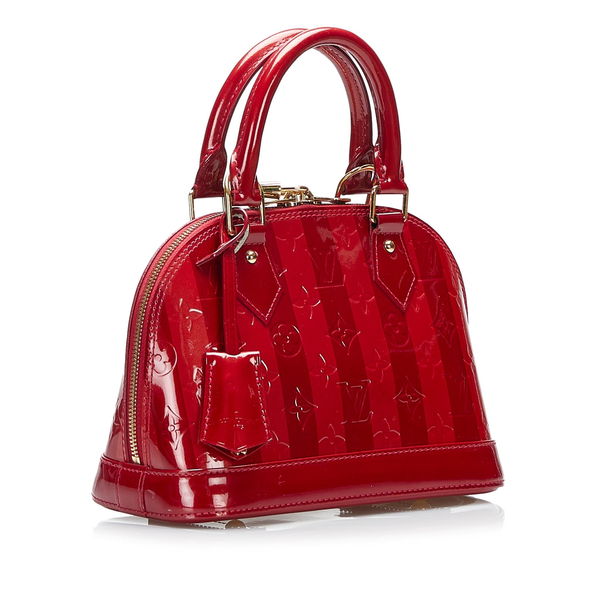 Louis Vuitton Vernis Rayures Alma BB (SHG-0Gjotx)