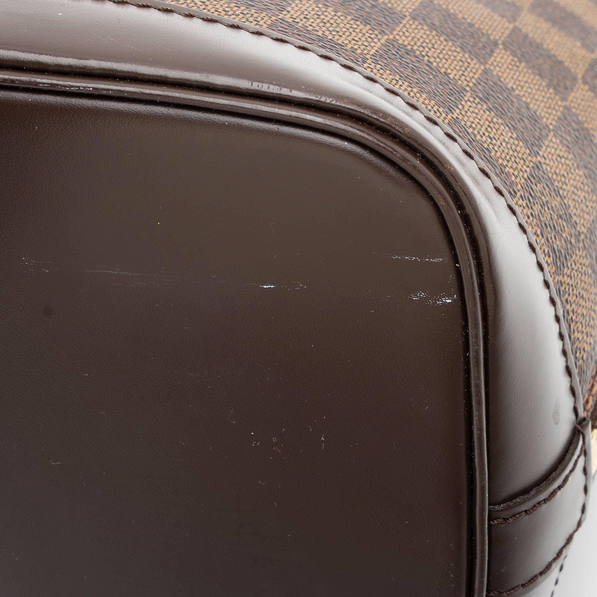 Louis Vuitton Vintage Damier Ebene Alma PM Satchel
