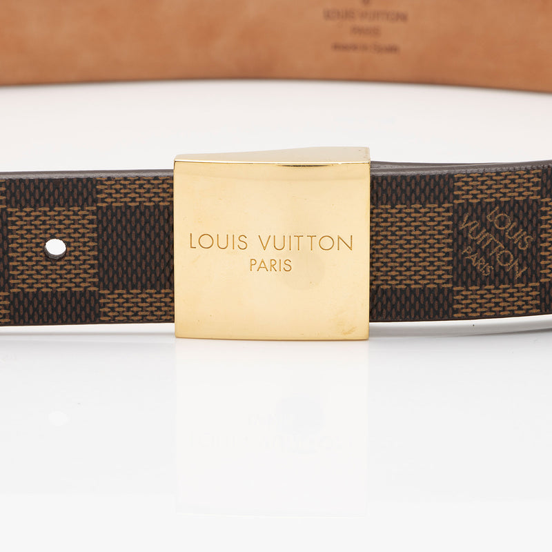 Louis Vuitton Vintage Damier Ebene Paris Belt - Size 35 / 89 (SHF-h1ya86)