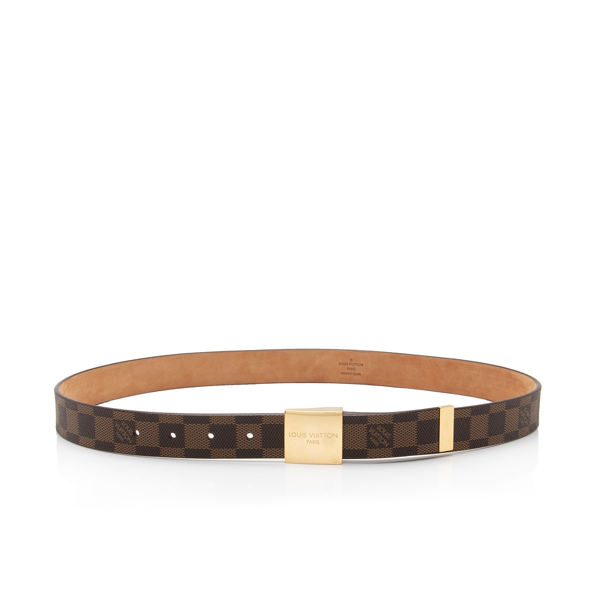 Louis Vuitton Vintage Damier Ebene Paris Belt - Size 35 / 89 (SHF-h1ya