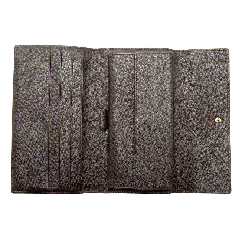 Louis Vuitton Vintage Damier Ebene Porte Tresor International Wallet (SHF-rAuFtK)